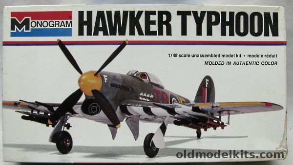 Monogram 1/48 Hawker Mk 1B Typhoon - 3 RAF Squadrons White Box Issue, 5303 plastic model kit